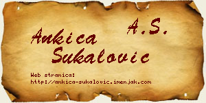 Ankica Šukalović vizit kartica